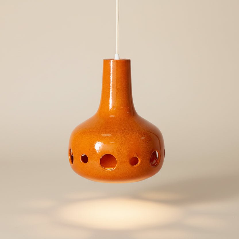 HKLIVING - Vibrant Orange Cut Out Pendant - stoneandbeige