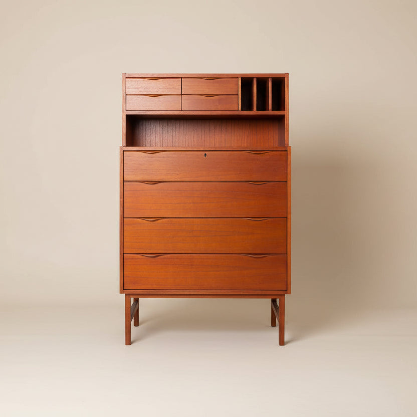 HKLIVING: Wooden Secretary Cabinet - stoneandbeige
