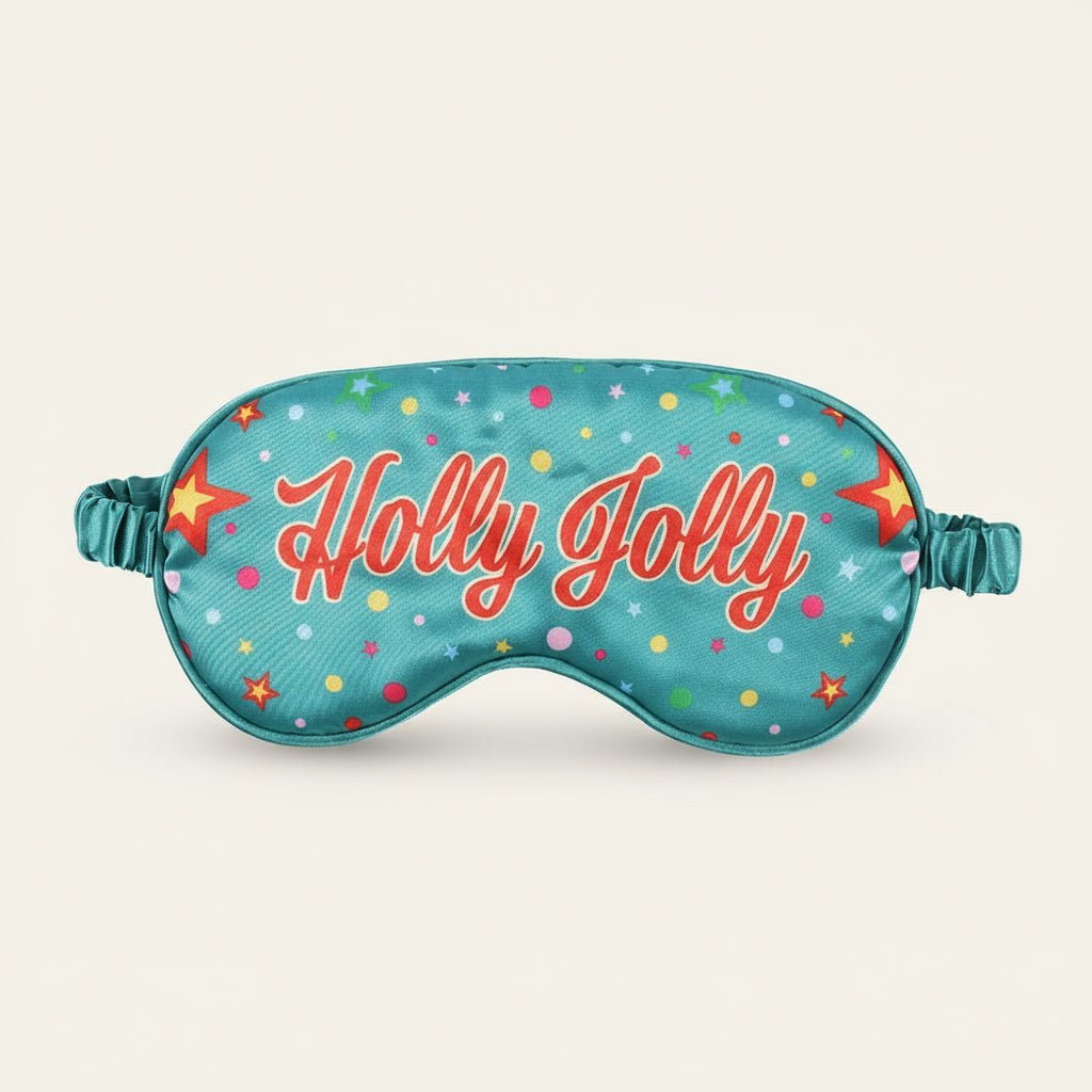 Holly Jolly Eye Sleep Mask - stoneandbeige