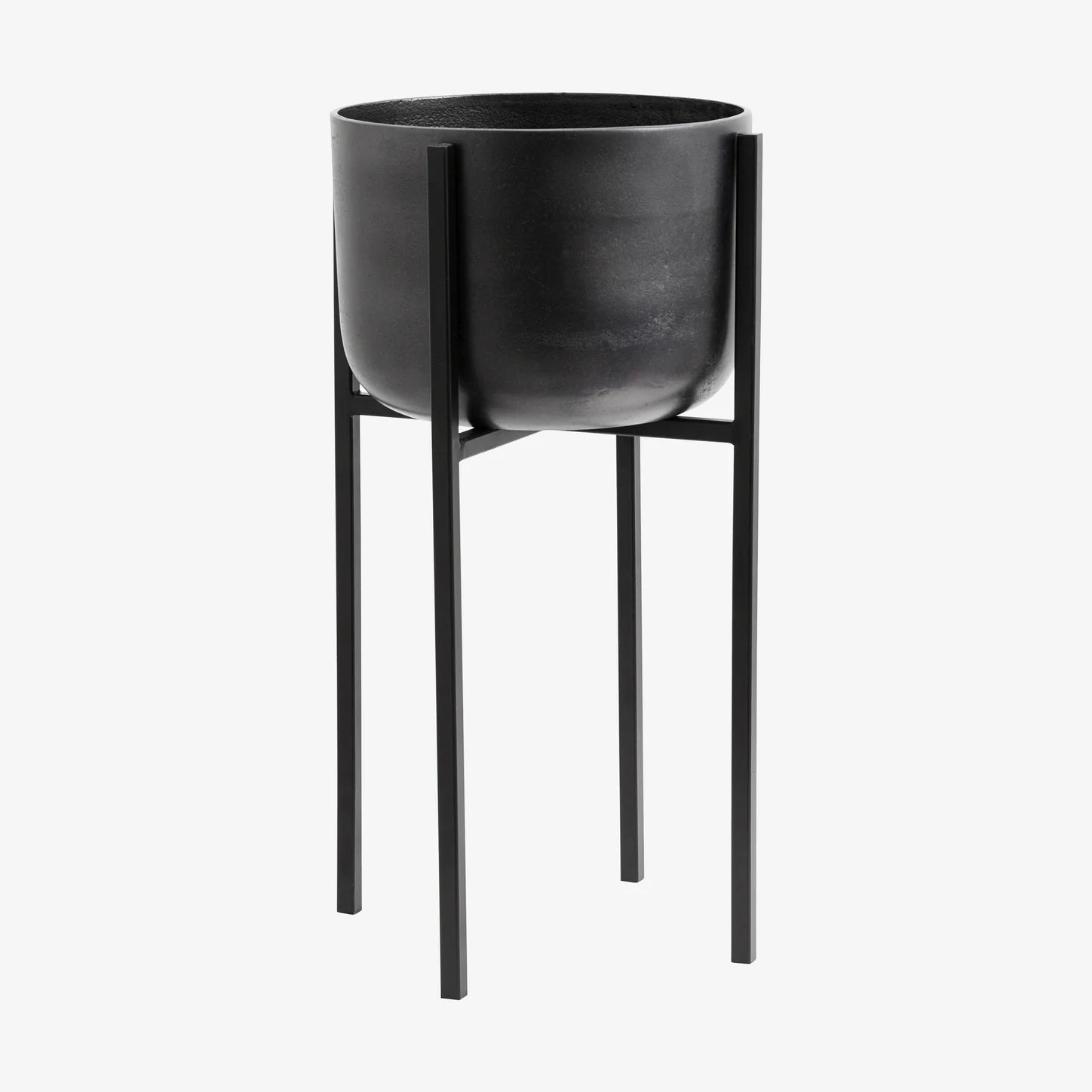 Iron Tall Black Plant Stand - stoneandbeige