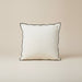 Ivory Cotton & Linen Black Piping Cushion - stoneandbeige