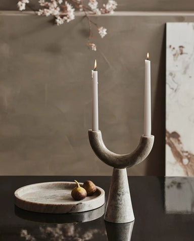 Ivory Cream Tall Dinner Candle - stoneandbeige