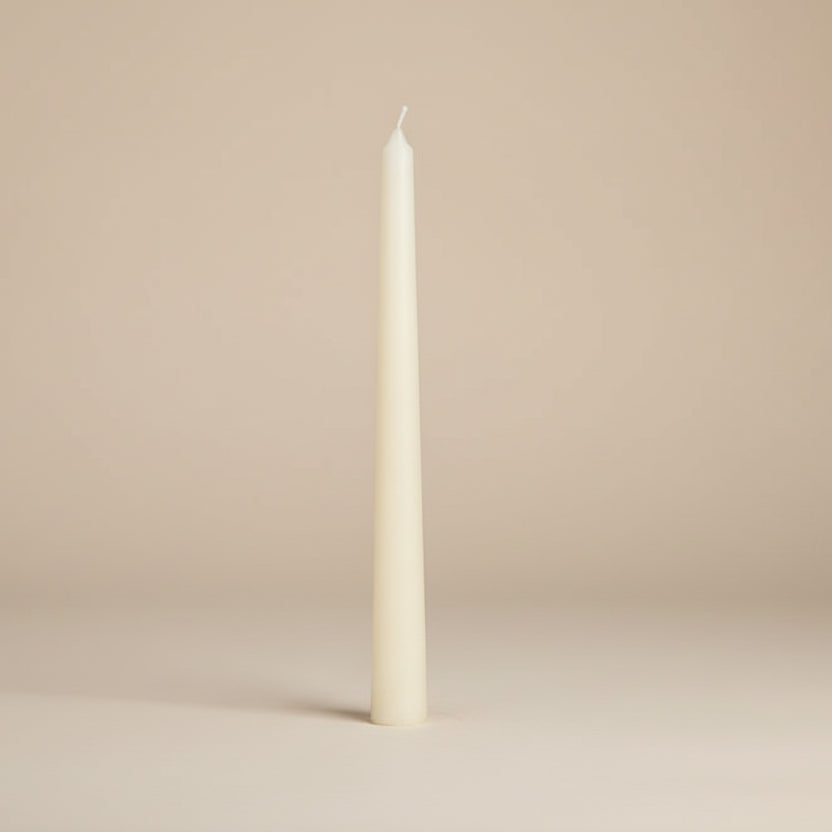 Ivory Cream Tall Dinner Candle - stoneandbeige