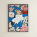 Japanese Cranes Floral Art Print featuring elegant crane illustrations with botanical details in a timeless, nature-inspired design.