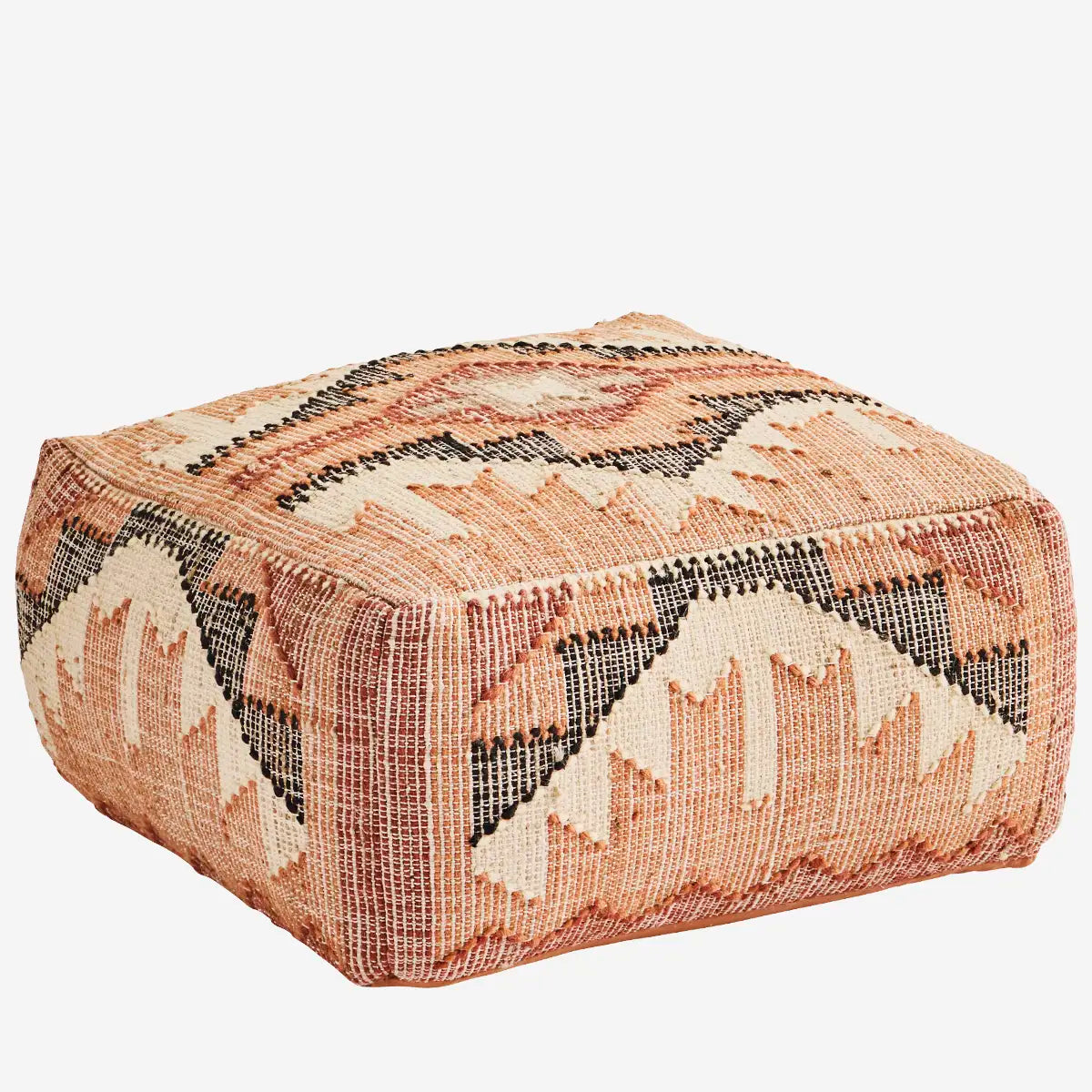 Handwoven Tribal Wool Pouf