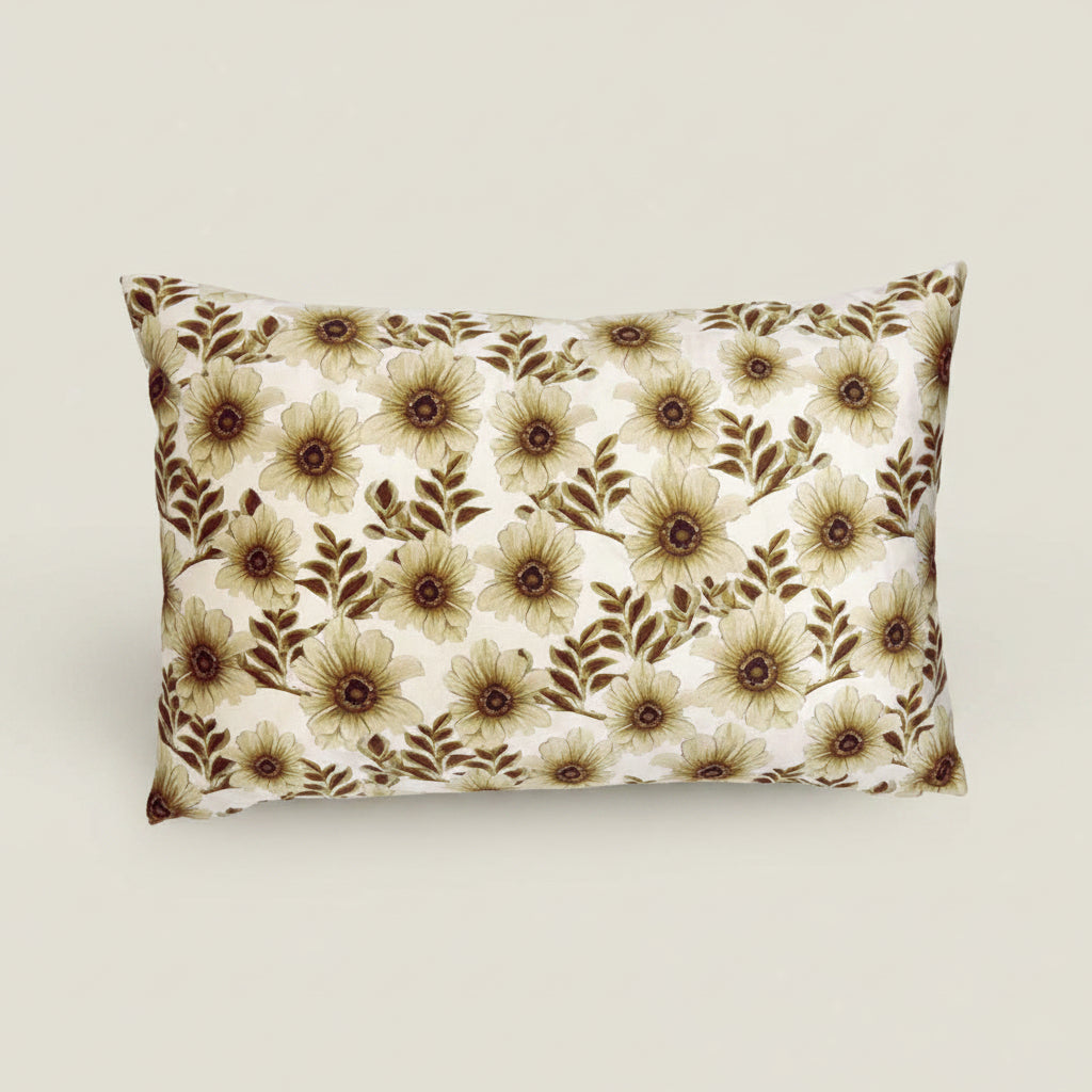 Vintage Brown Floral Cushion