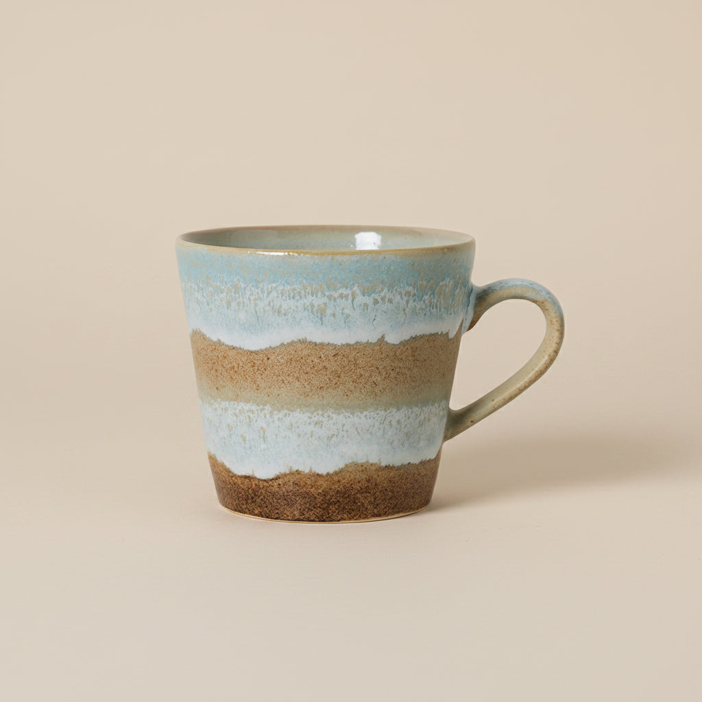HKLIVING Teal/Brown Cappuccino Mug