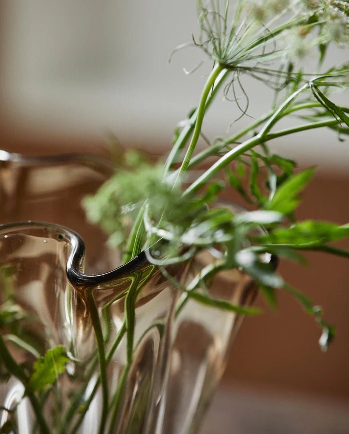 Light Brown Artistic Glass Vase - stoneandbeige