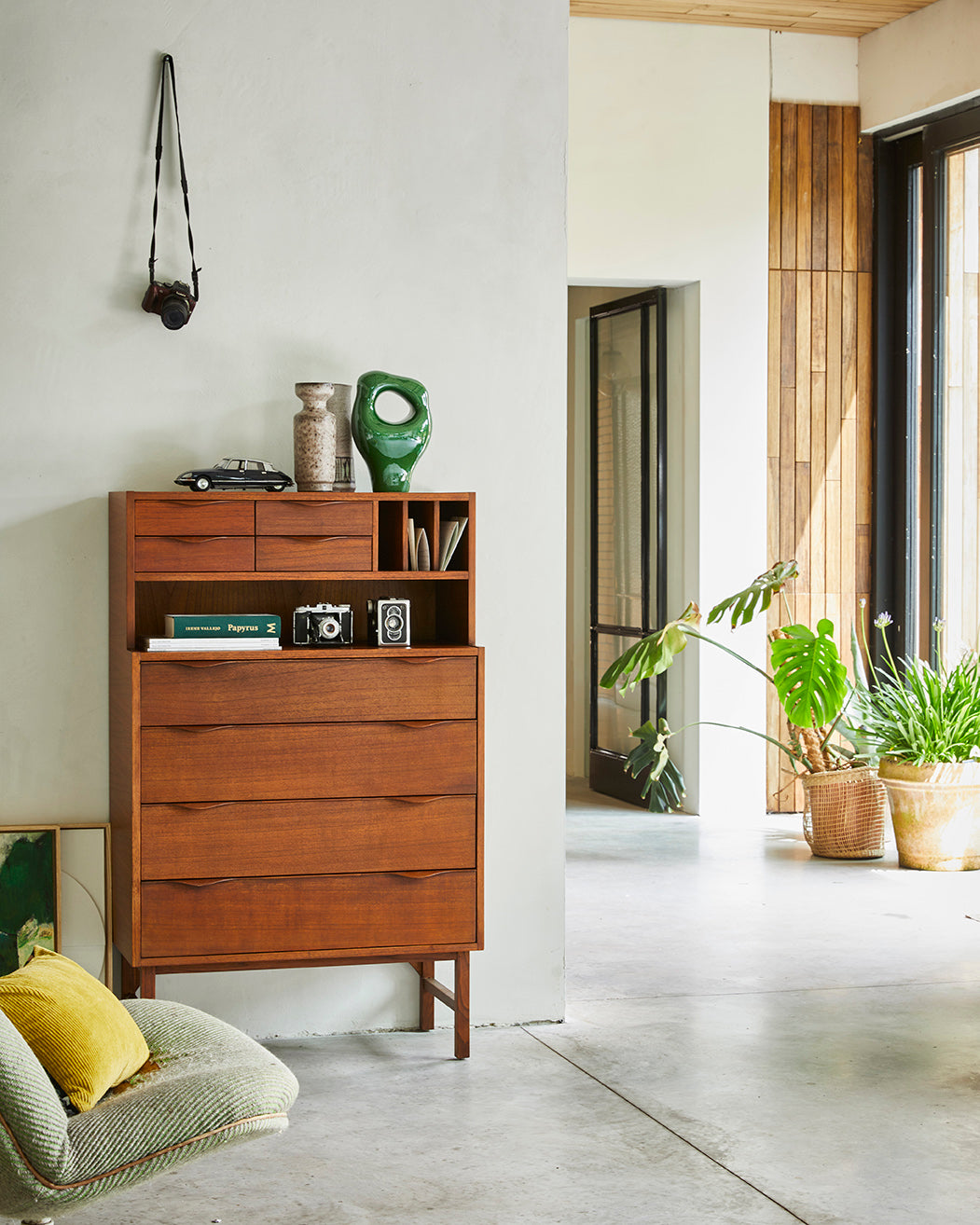 HKLIVING: Wooden Secretary Cabinet