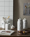 Medium White Glazed Stoneware Storage Jar - stoneandbeige