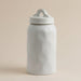 Medium White Glazed Stoneware Storage Jar - stoneandbeige