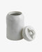 Medium White Glazed Stoneware Storage Jar - stoneandbeige