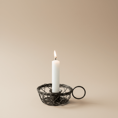 Metal Candle Chamber Holder - stoneandbeige