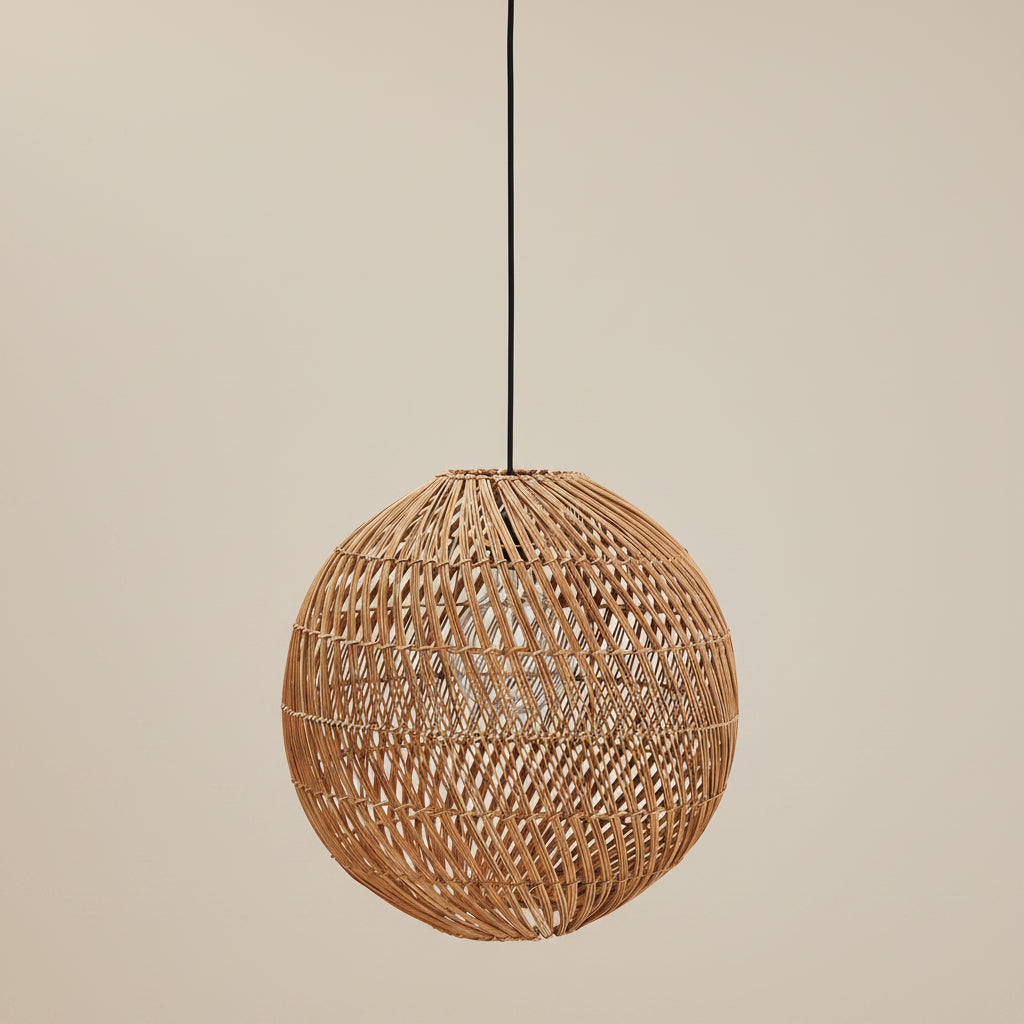 Natural Rattan ceiling lamp