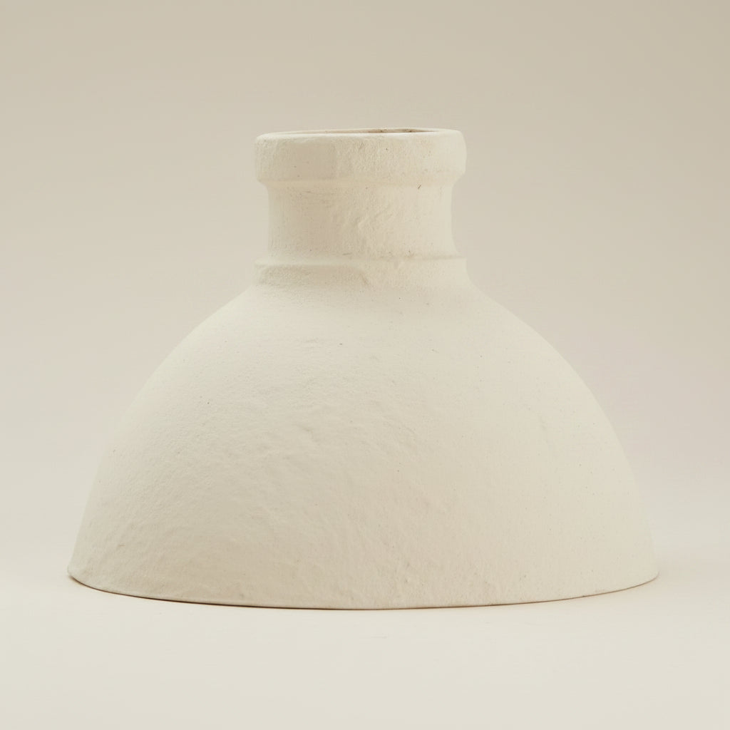 Handcrafted cotton mache lampshade