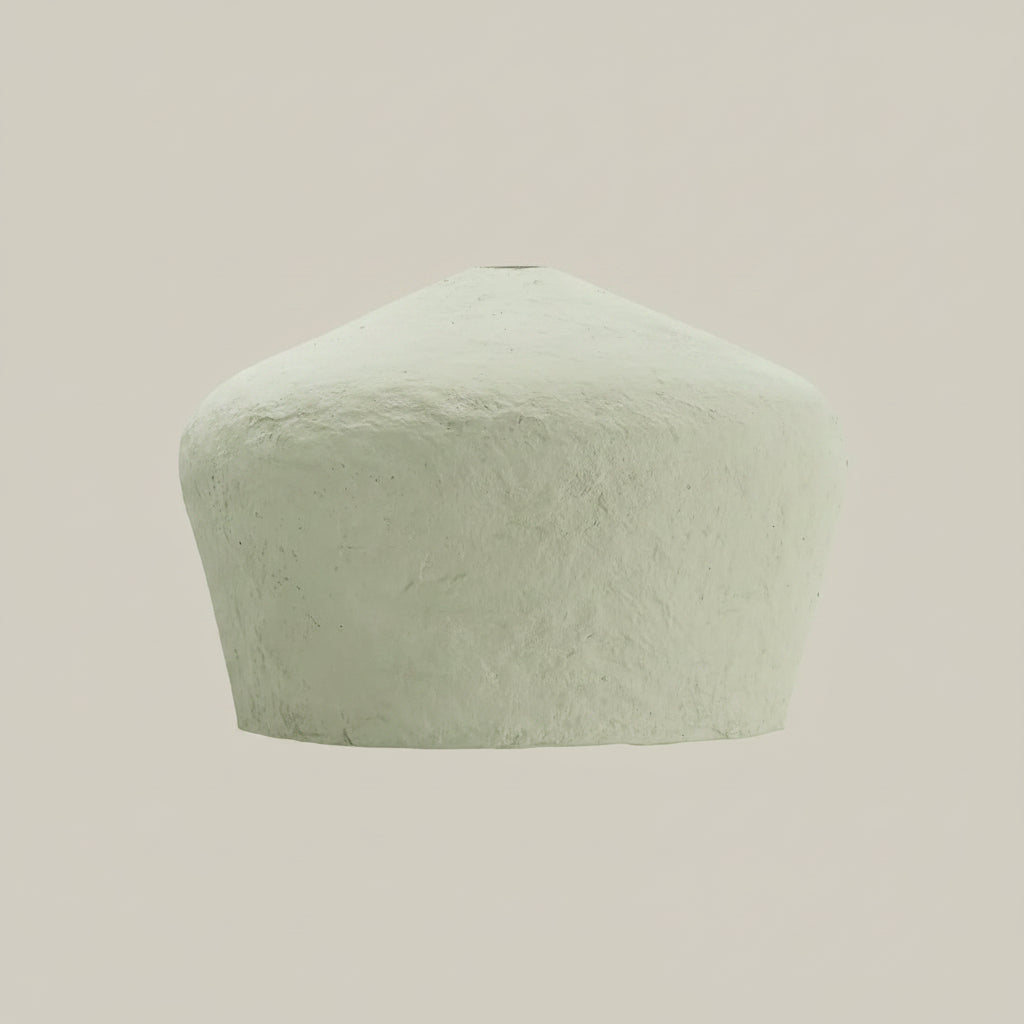 Olive Green Cotton Mache Lamp Shade