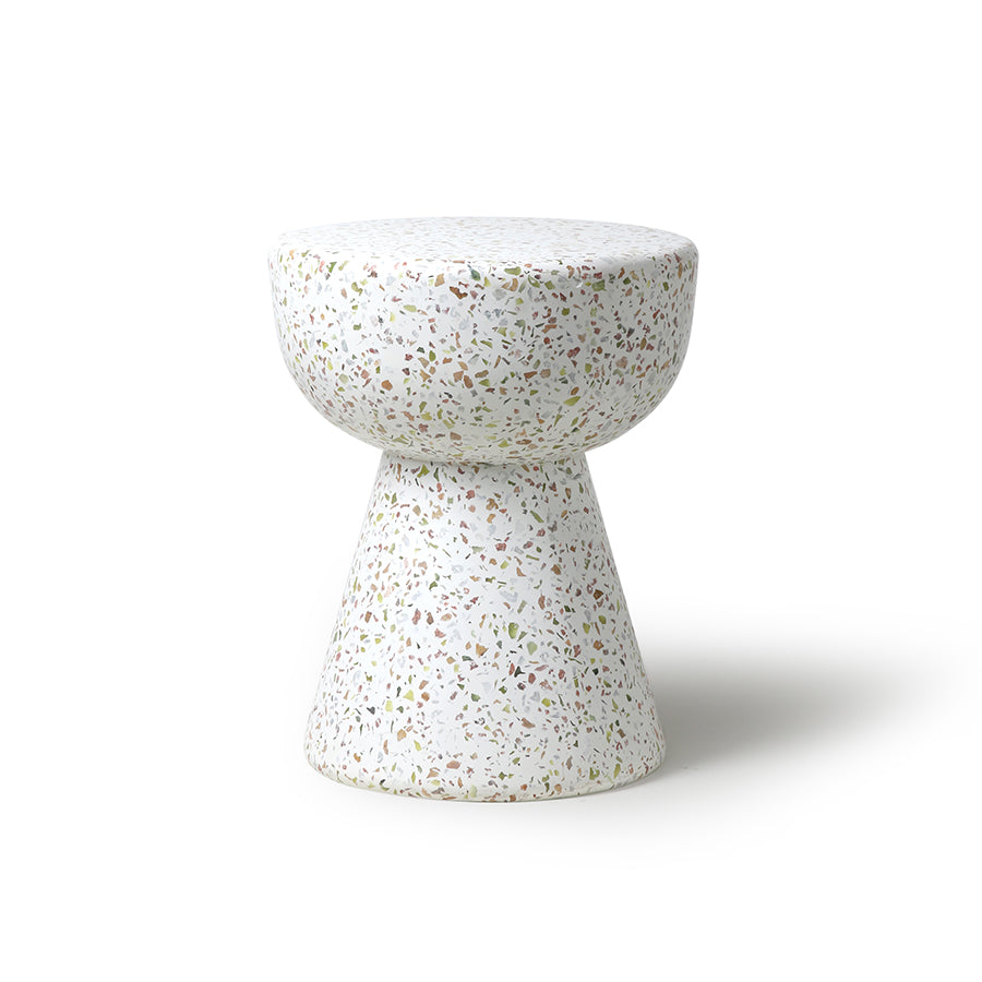 HKLIVING Beige Terrazzo Side Table