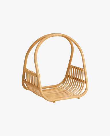 Natural Polished Rattan Storage Basket - stoneandbeige