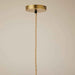 Close-up of the handcrafted woven cotton rope detailing and natural finish of the Nordic style ceiling lamp.