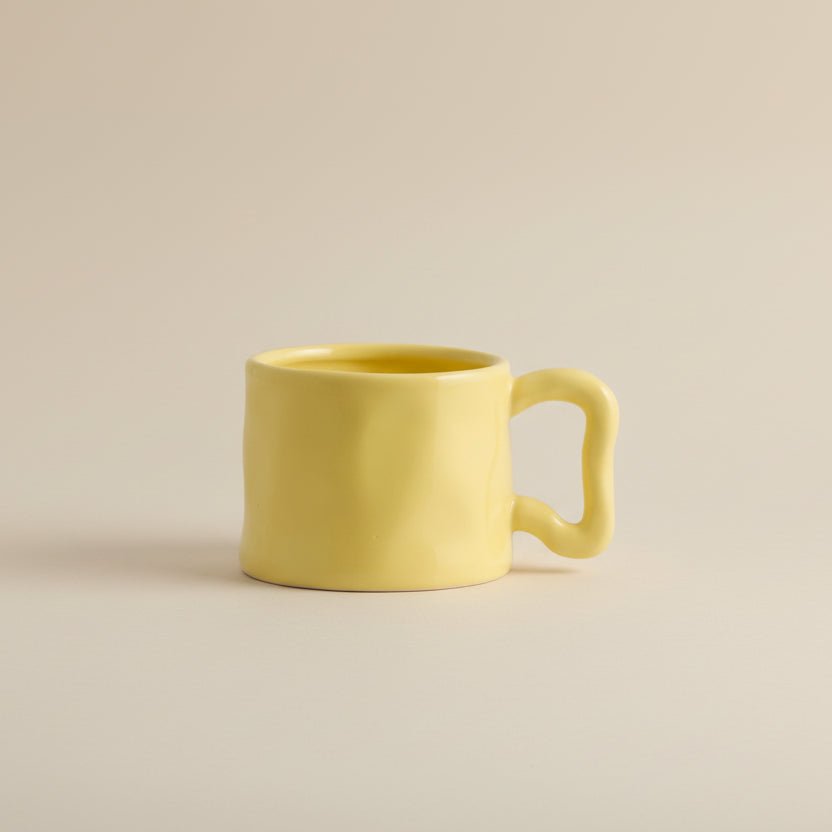 Organic Form Yellow Handmade Mug - stoneandbeige