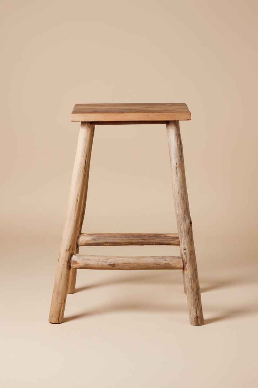 Set Of 2 Reclaimed Bar Stools