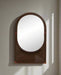 Oval Brown Wooden Frame Wall Mirror - stoneandbeige