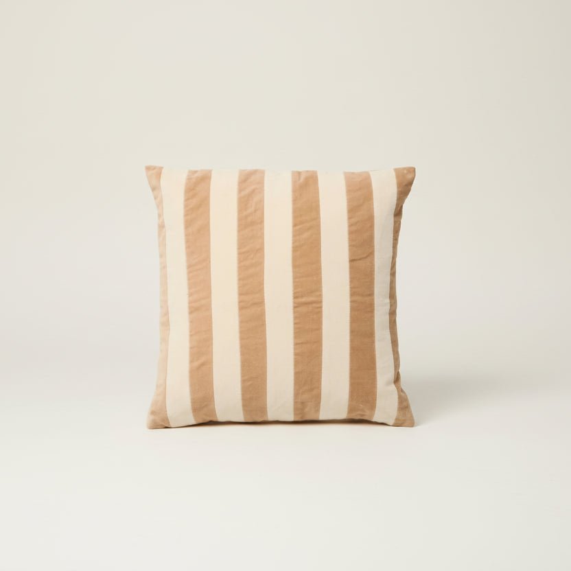 Pin Stripe Ivory & Beige Cushion - stoneandbeige