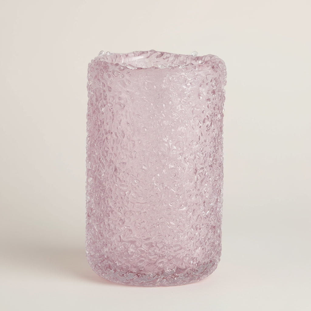 Pink Ice Glass Vase - stoneandbeige