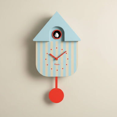 PRE ORDER: Pin Stripe Red / Blue Cuckoo Clock - stoneandbeige