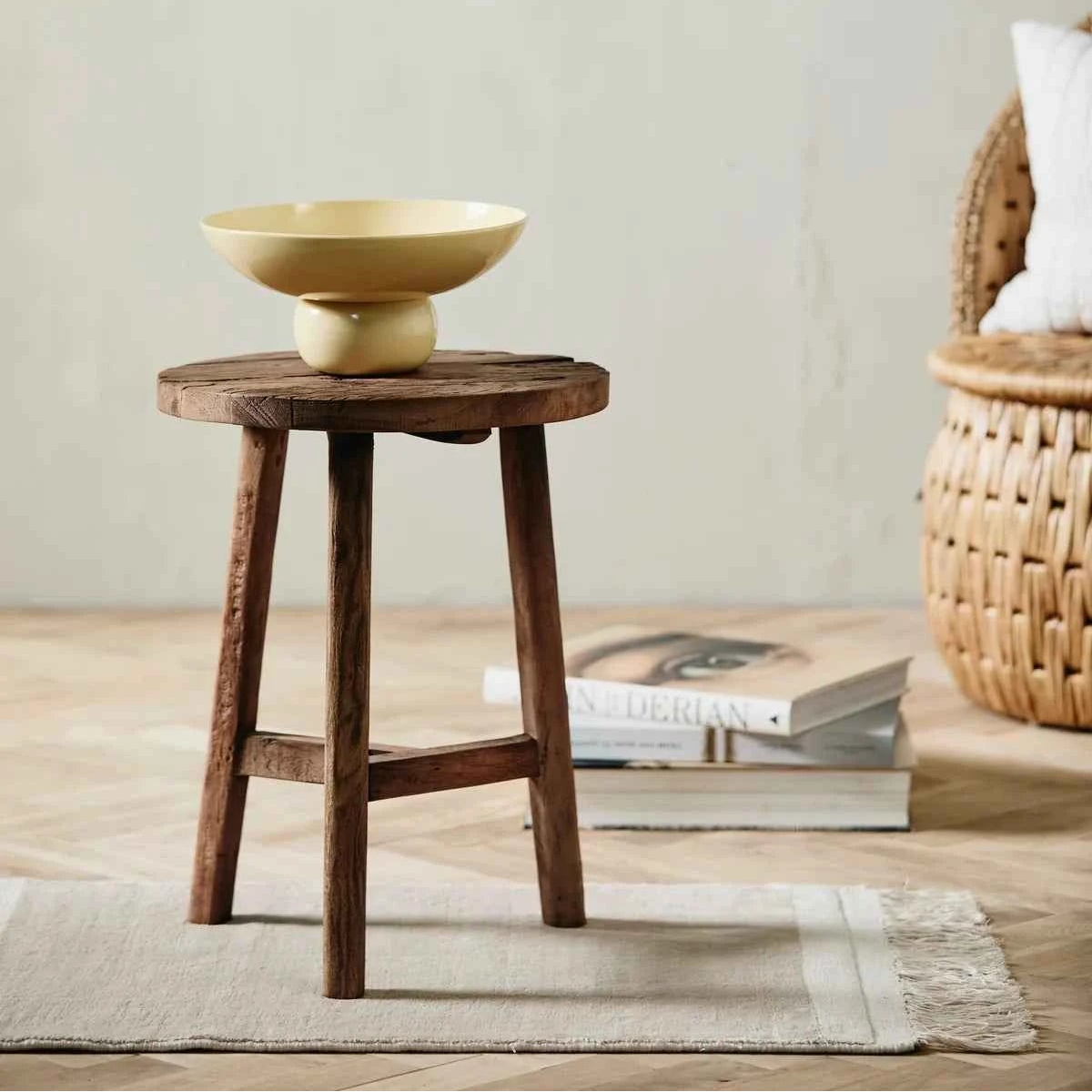 Reclaimed Natural Wood Side Table