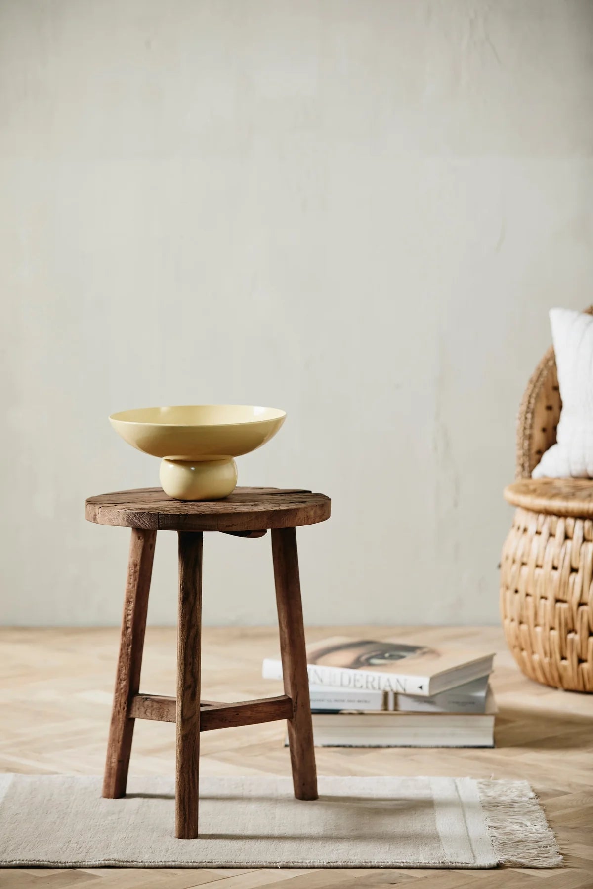 Reclaimed Natural Wood Side Table - stoneandbeige