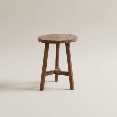 Reclaimed Natural Wood Side Table - stoneandbeige