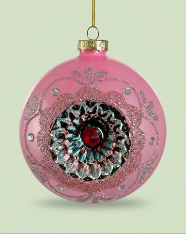 Retro Pink Hanging Bauble - stoneandbeige