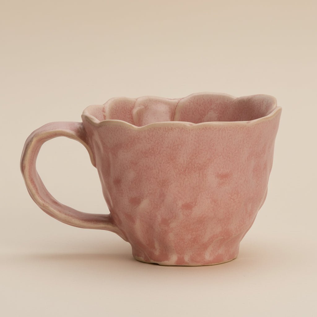 Rose Pink Poppy Flower Mug - stoneandbeige