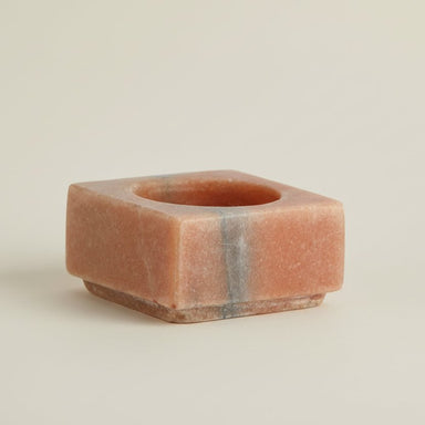 Rose Square Red Marble T Light Holder - stoneandbeige - Rose Square Red Marble T Light Holderstoneandbeige