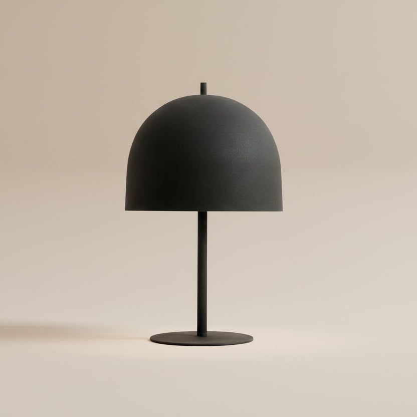 Salt + Pepper Matt Black Globe Lamp - stoneandbeige