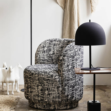 Salt + Pepper Matt Black Globe Lamp - stoneandbeige