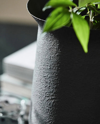 Sculptural Shaped Iron Plant Pot - stoneandbeige