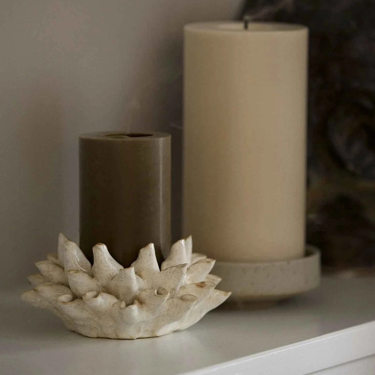 Sculptural Silhourette Ceramic Candle holder