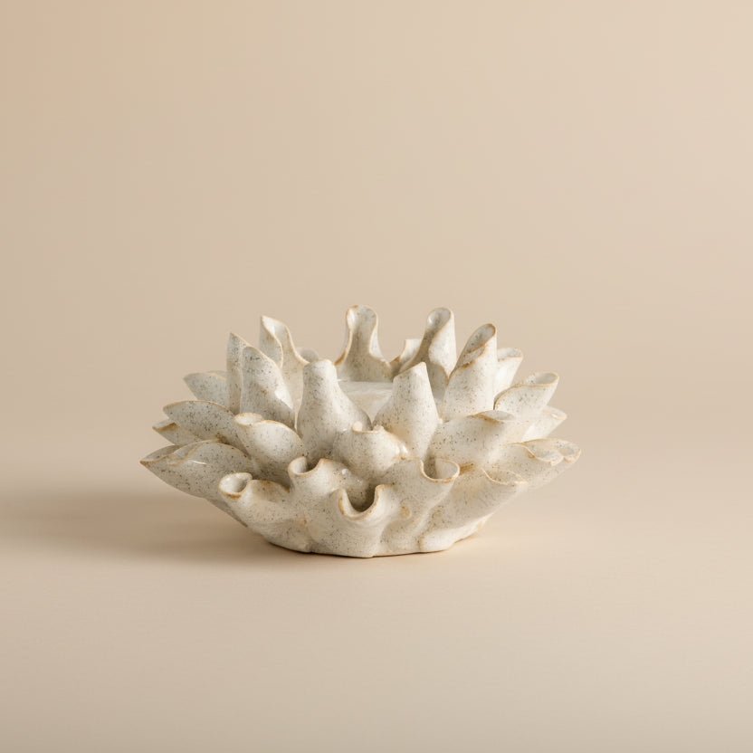 Sculptural Silhourette Ceramic Candle holder - stoneandbeige