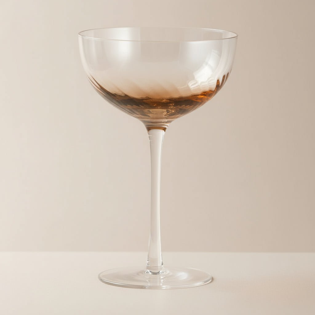 Set of 2 Brown Cocktail Glasses - stoneandbeige
