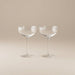 Set of 2 Clear Pattern Cocktail Glass - stoneandbeige