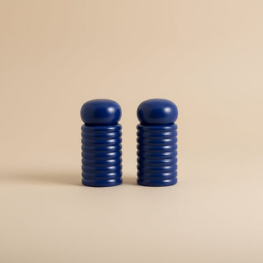 Set of 2 Cobalt Blue Salt + Pepper Shakers - stoneandbeige