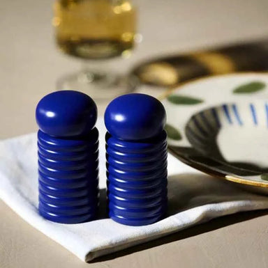 Set of 2 Cobalt Blue Salt + Pepper Shakers