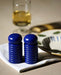 Set of 2 Cobalt Blue Salt + Pepper Shakers - stoneandbeige