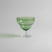 Set of 2 green Art Deco glasses with an elegant fluted design and vintage-inspired style.