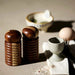 Set Of 2  Natural Wood Salt + Pepper Shakers