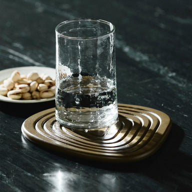 Set of 2 Recycled Hammered Tall Glasses - stoneandbeige