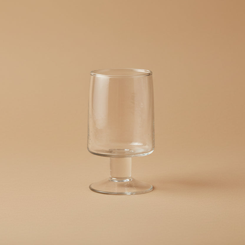 Set of 2 Tall Recycled Drinking Glasses - stoneandbeige