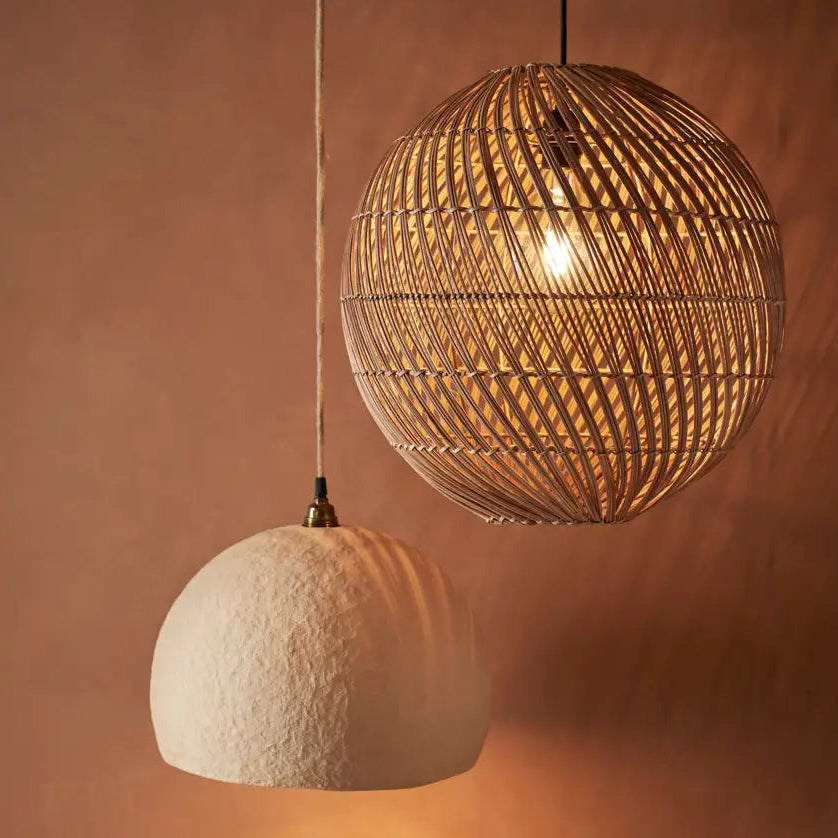 Natural Rattan ceiling lamp